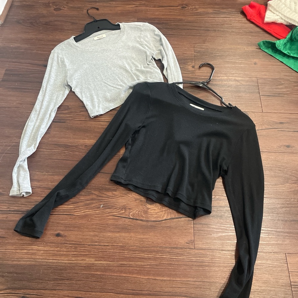 Madewell Long Sleeve Crop Top